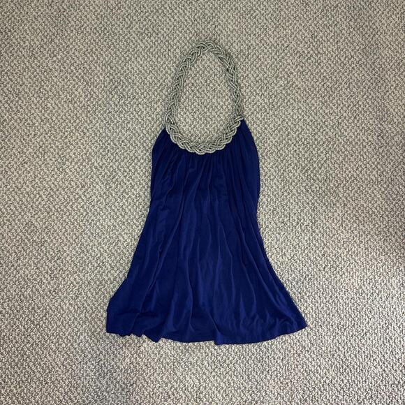 Stunning vintage y2k blue open back halter top - Picture 5 of 8